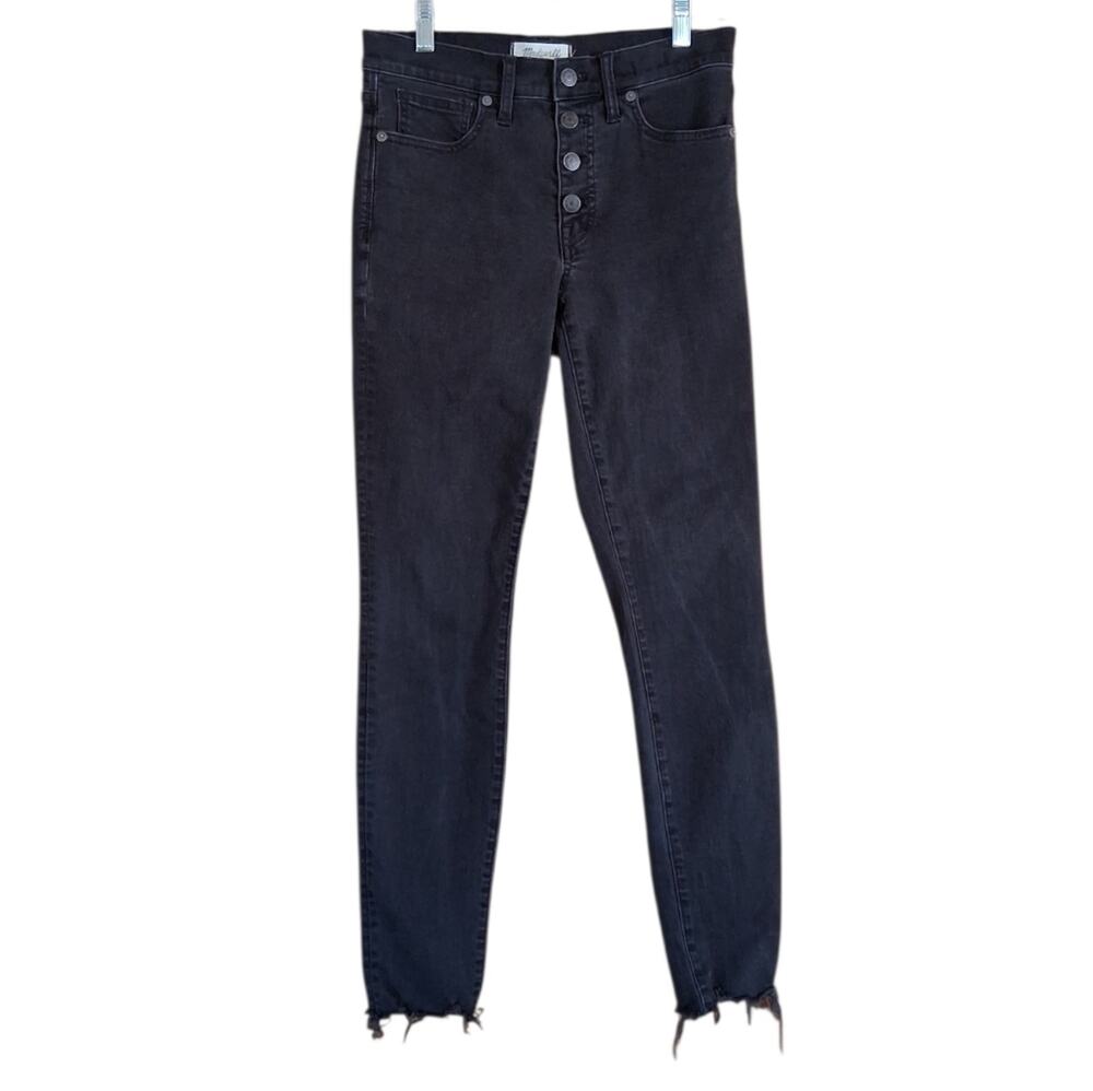 Madewell 9" High Rise Skinny Jeans Black Size 27